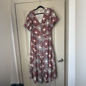 Cotton and Rye Medallion Print Maxi Dress